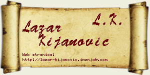 Lazar Kijanović vizit kartica